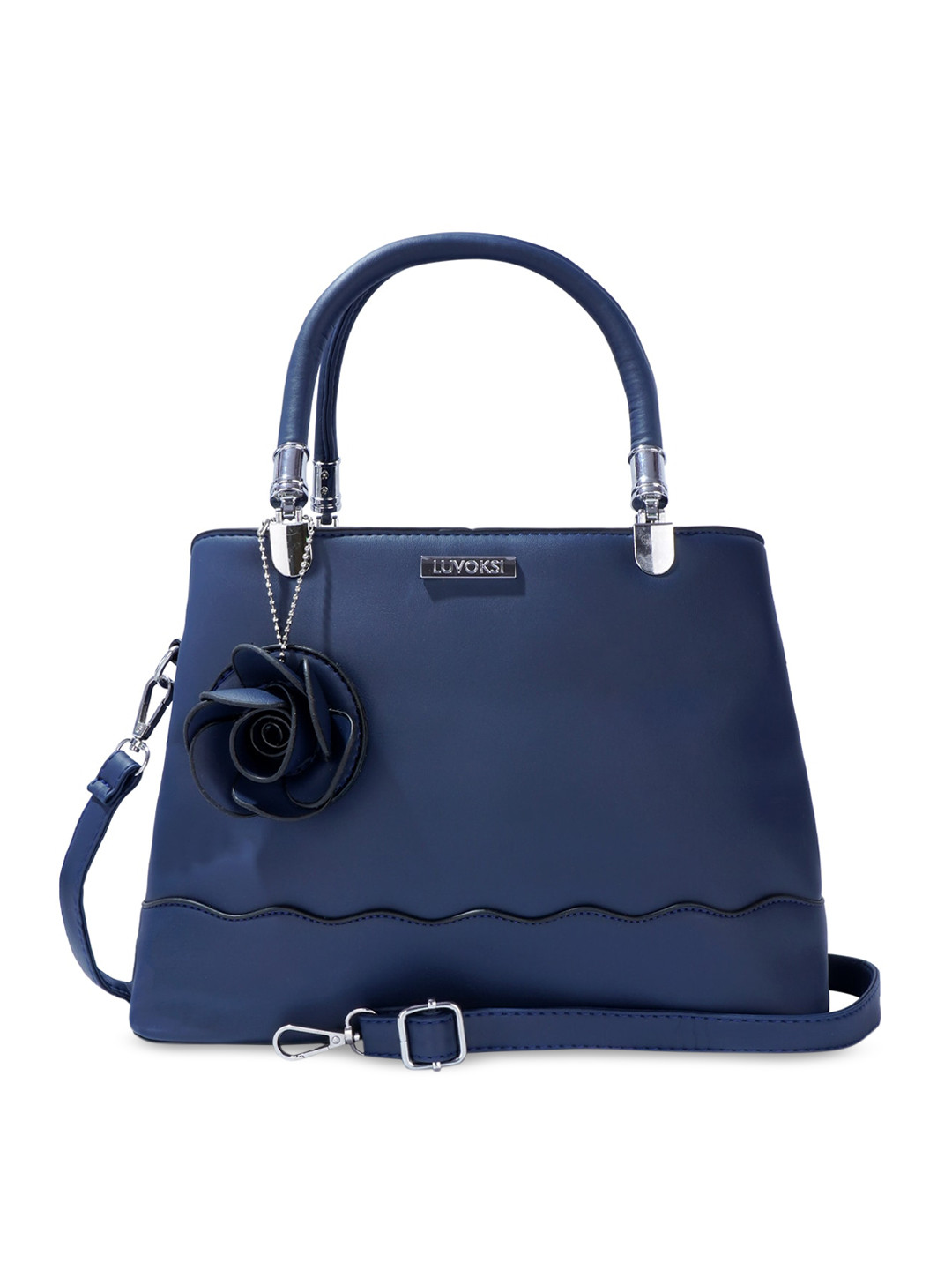 

Luvoksi Woman Blue PU Structured Handheld Bag