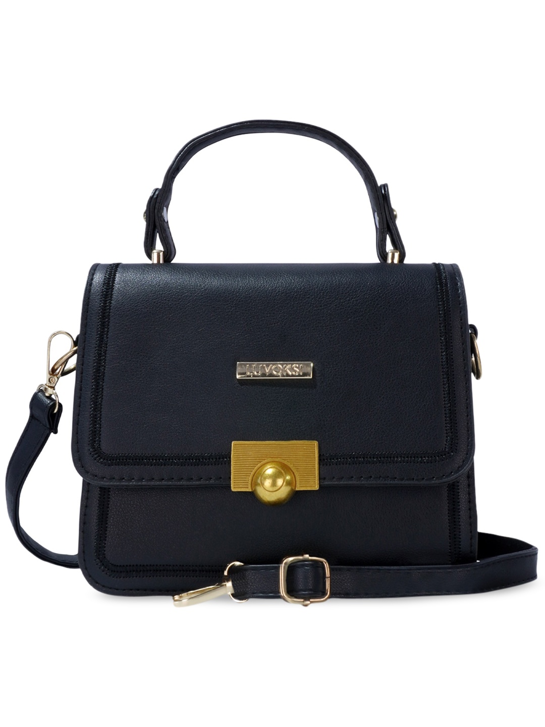 

Luvoksi Black PU Structured Satchel