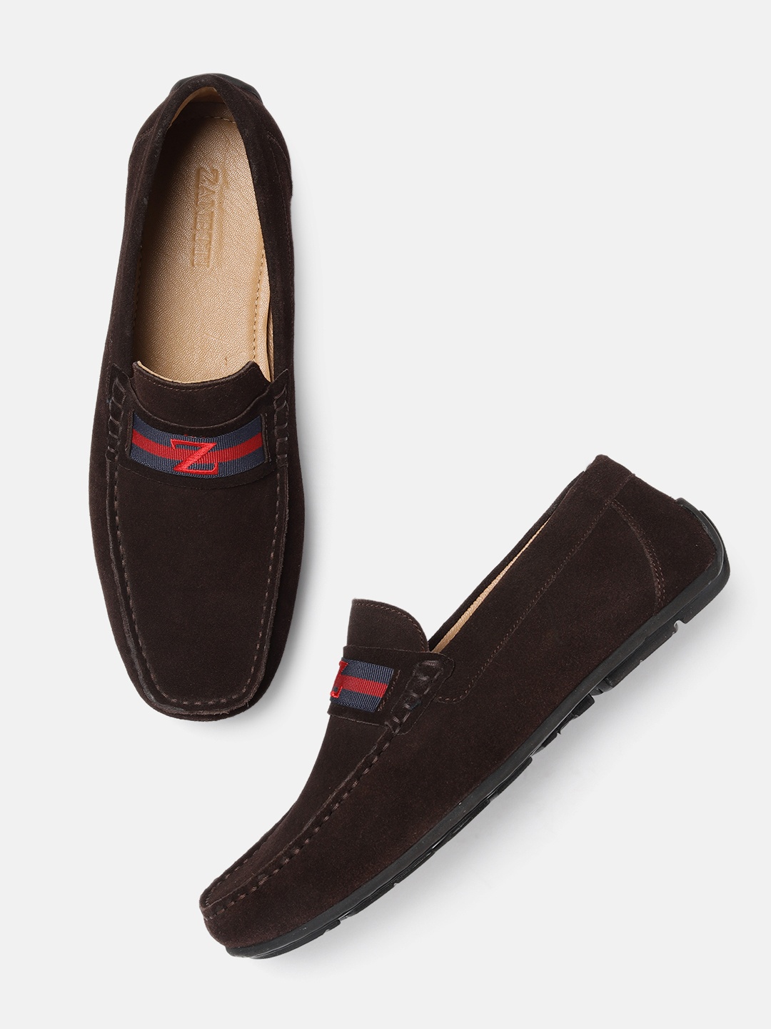 

ZZANETTI Men Brown Suede Loafers