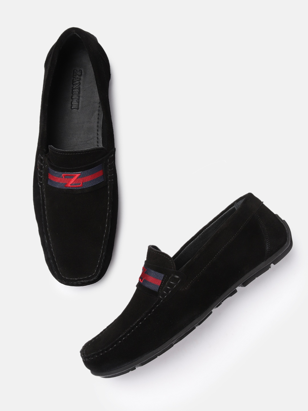 

ZZANETTI Men Black Suede Loafers