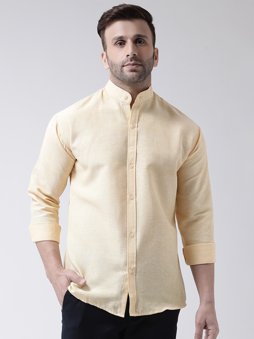 

KHADIO Men Beige Casual Shirt