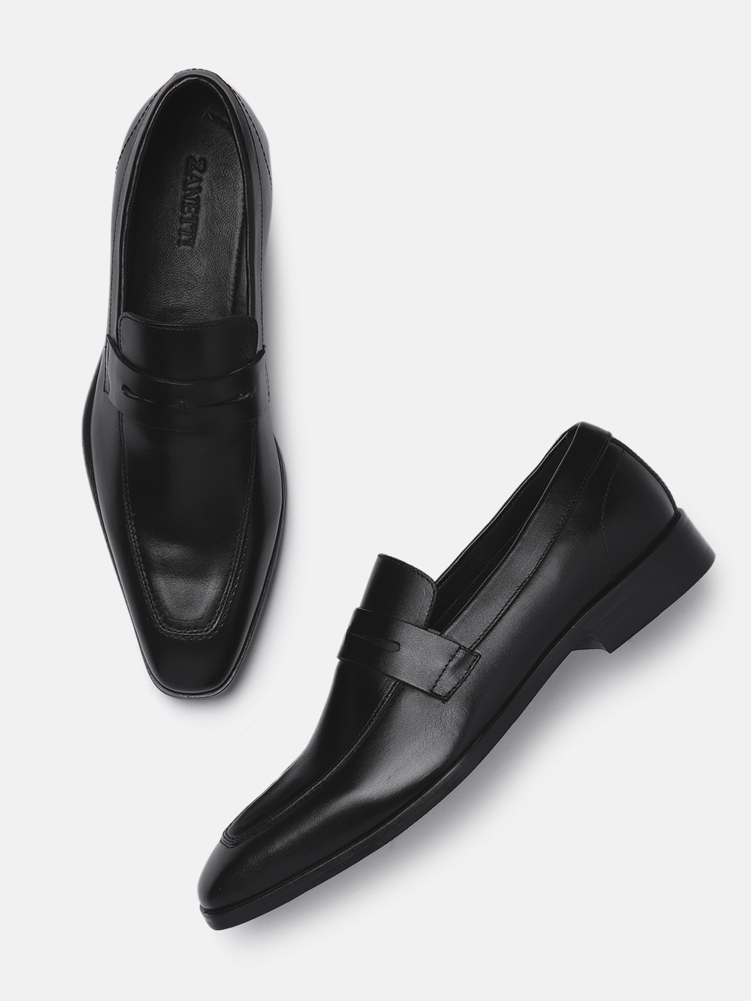 

ZZANETTI Men Black Smart Formal Shoes