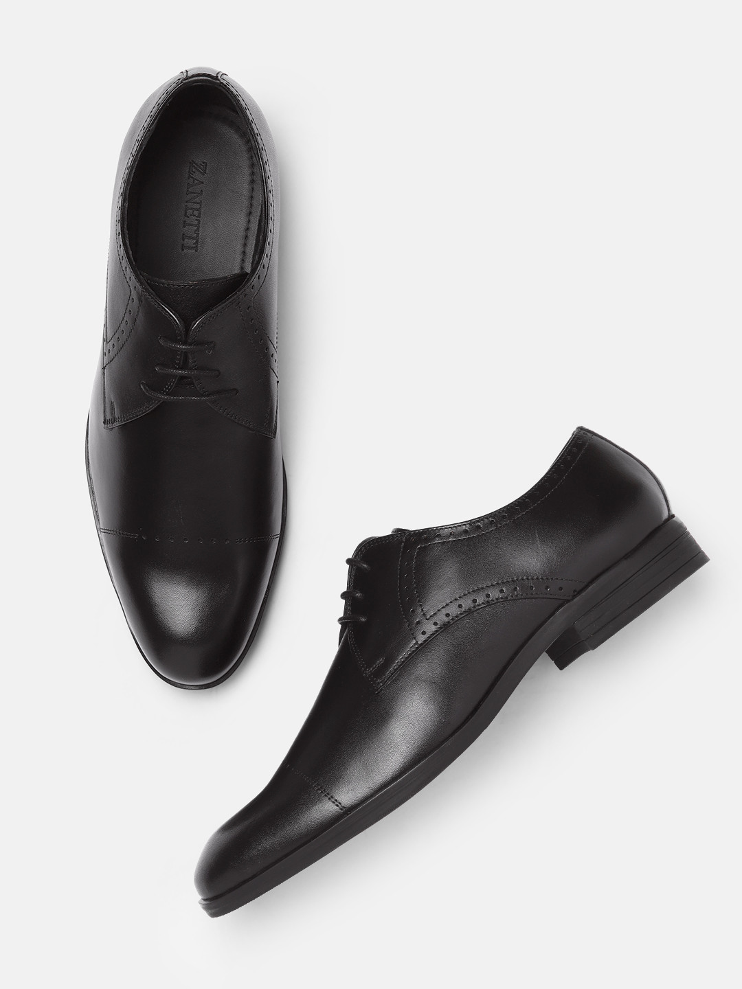 

ZZANETTI Men Black Smart Formal Shoes