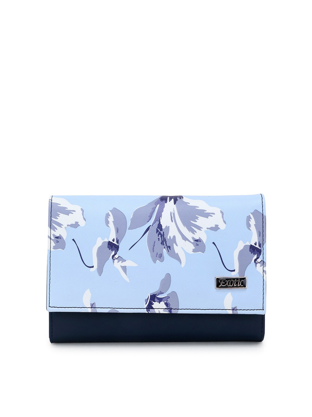 

Exotic Women Blue & Grey Floral Printed PU Envelope