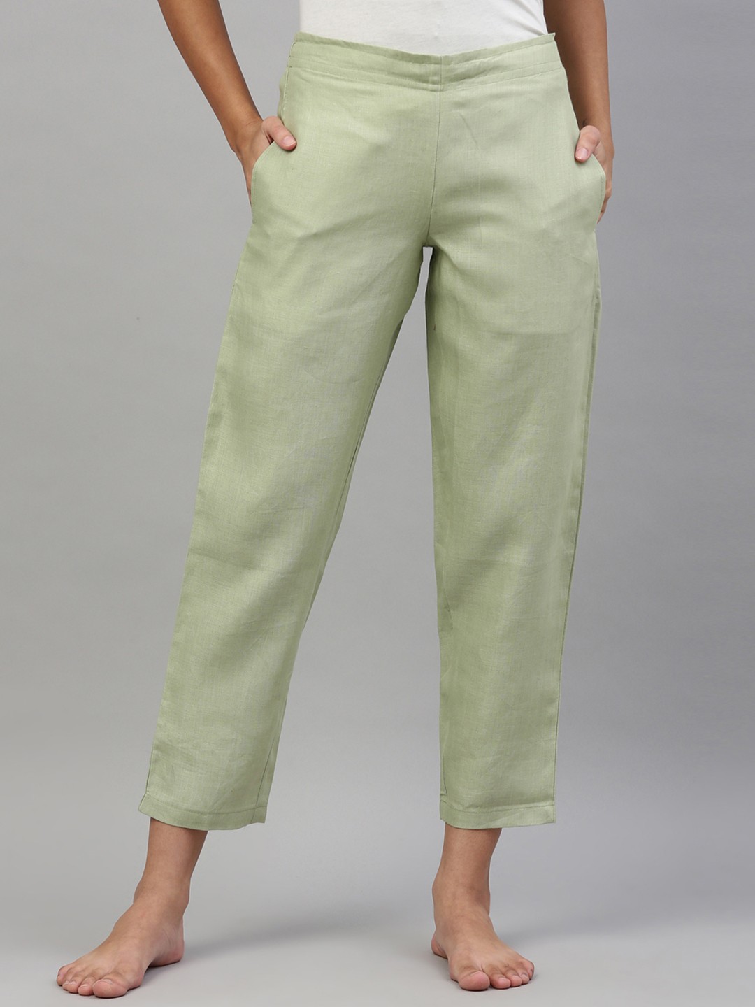 

Ecentric Women Olive Green Eco-Friendly Hemp Lounge Pant
