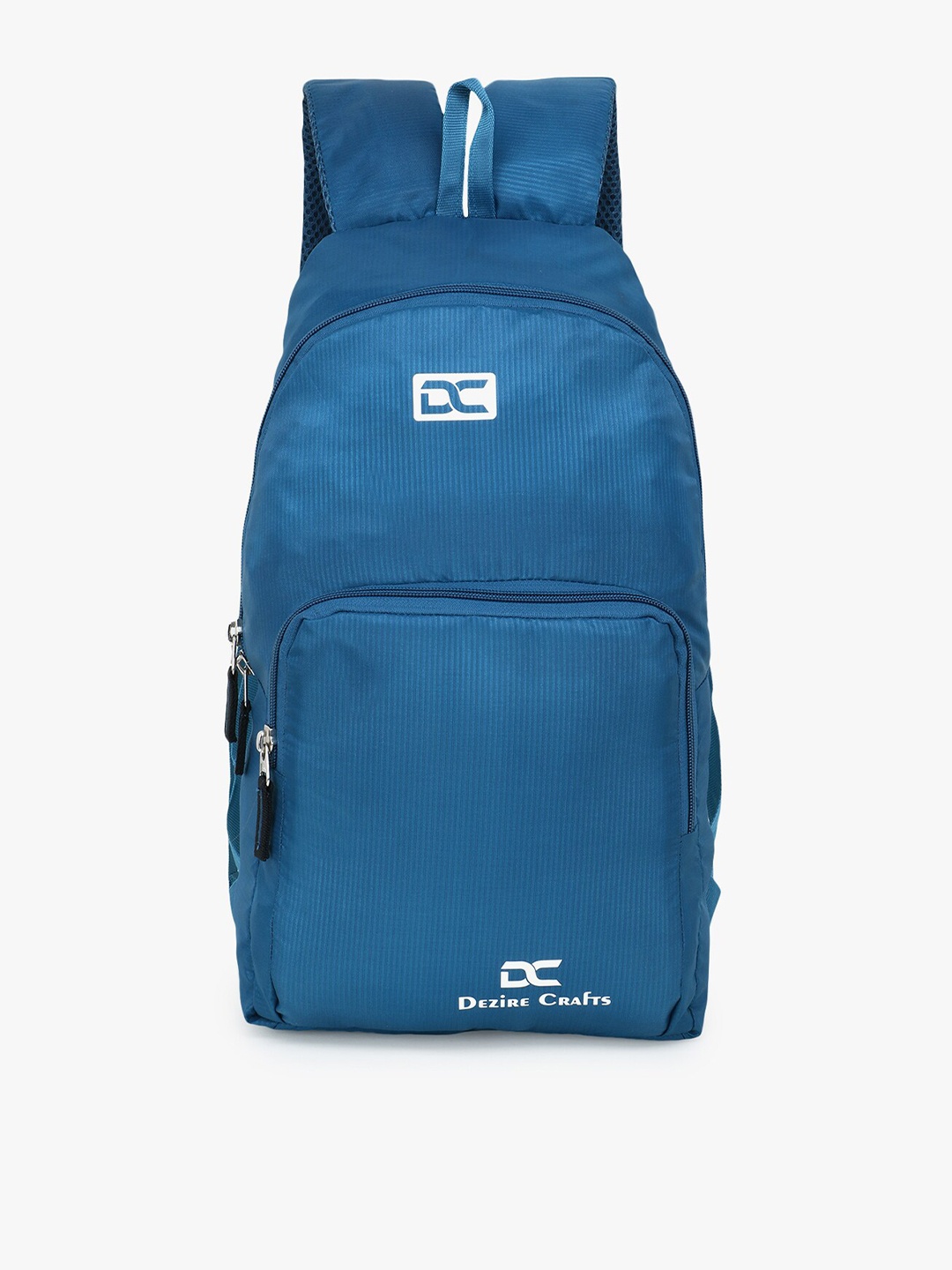 

Dezire Crafts Unisex Blue & White Brand Logo Backpack