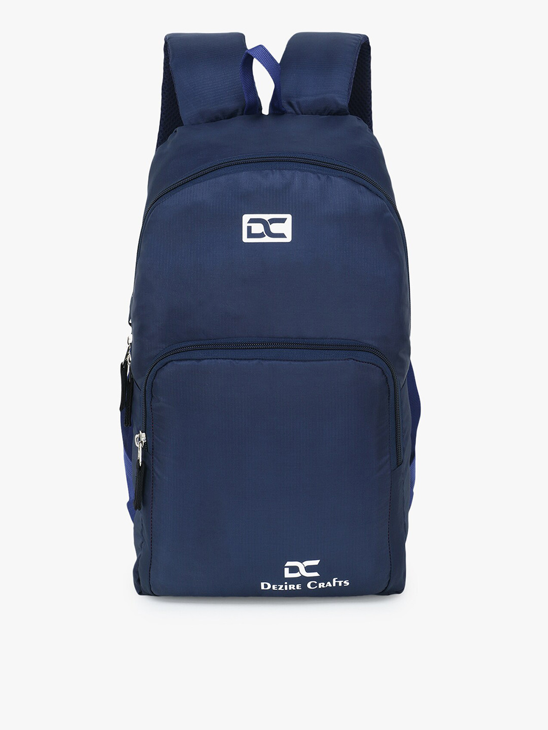 

Dezire Crafts Unisex Blue Brand Logo Applique Backpack