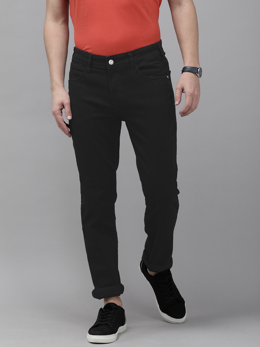 

French Connection Men Black Slim Fit Stretchable Jeans