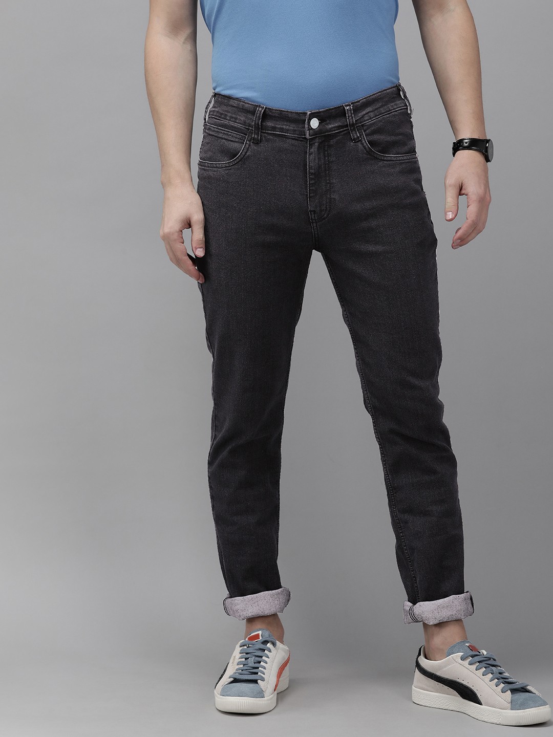 

French Connection Men Black Slim Fit Stretchable Jeans