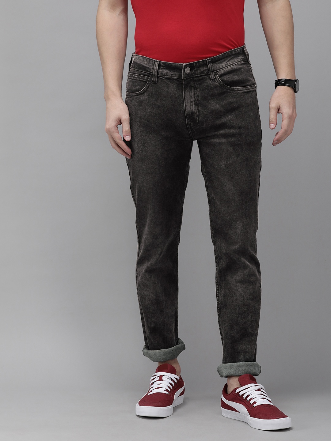 

French Connection Men Grey Slim Fit Stretchable Jeans
