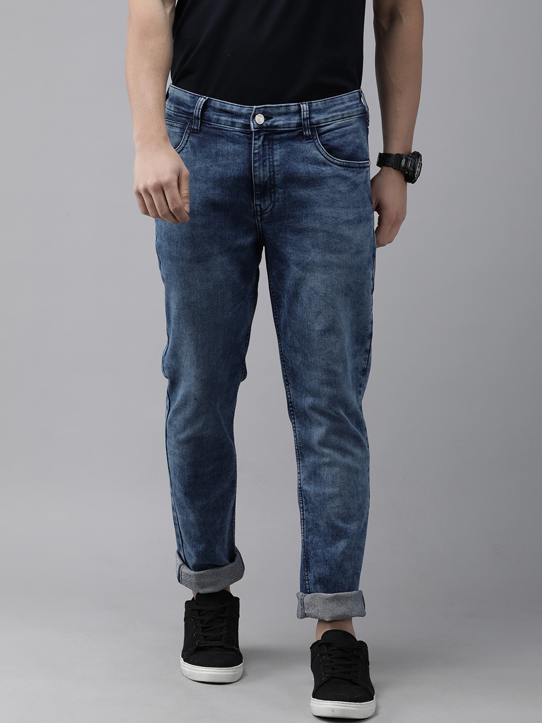 

French Connection Men Blue Slim Fit Light Fade Stretchable Jeans