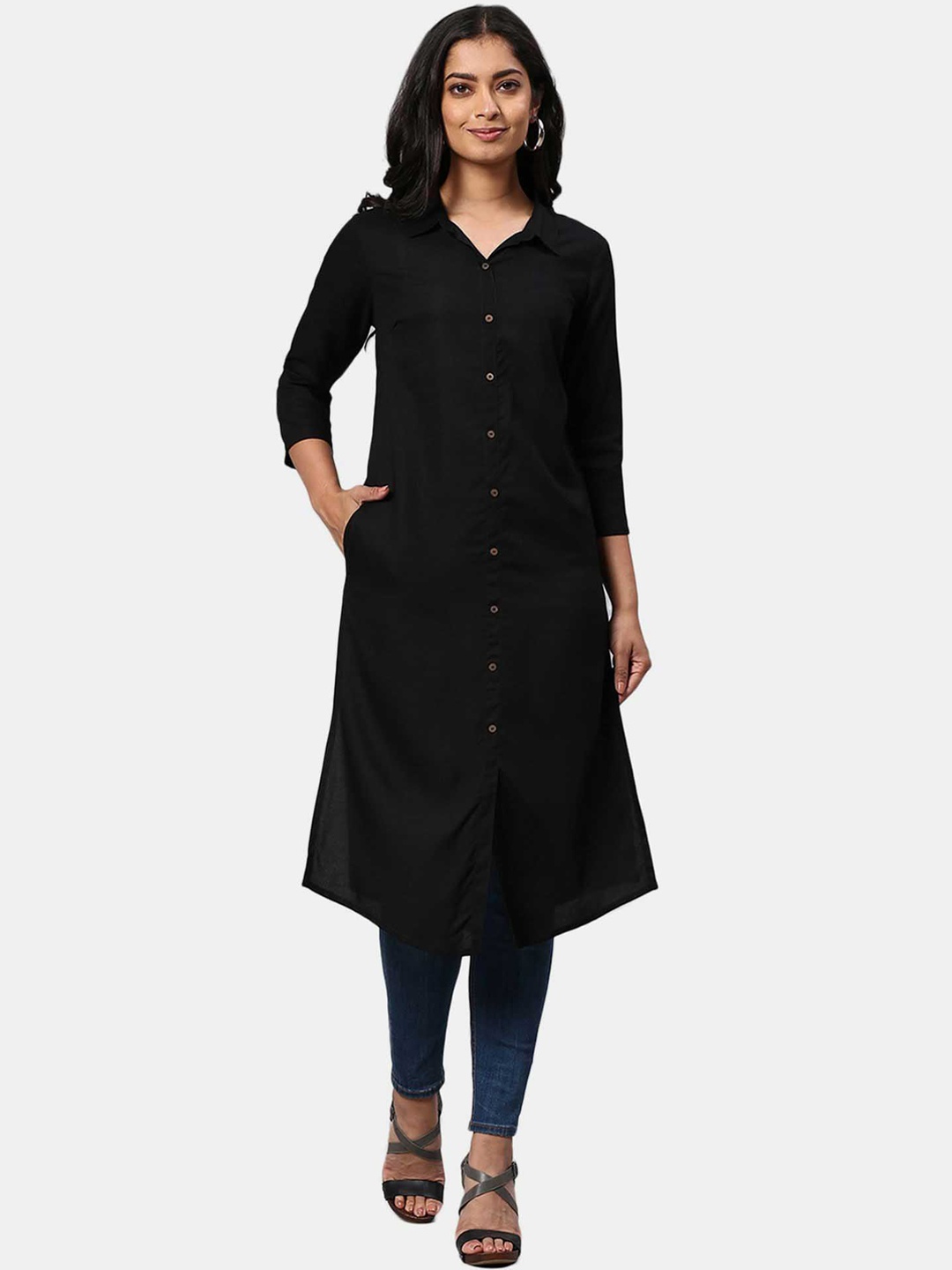 

Karigari Women Black Thread Work Kurta