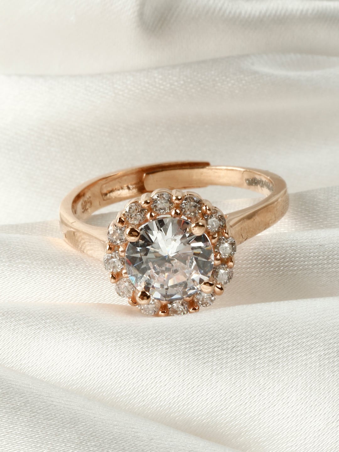 GIVA Rose Gold-Plated 925 Stamped Sterling Silver Finger Ring
