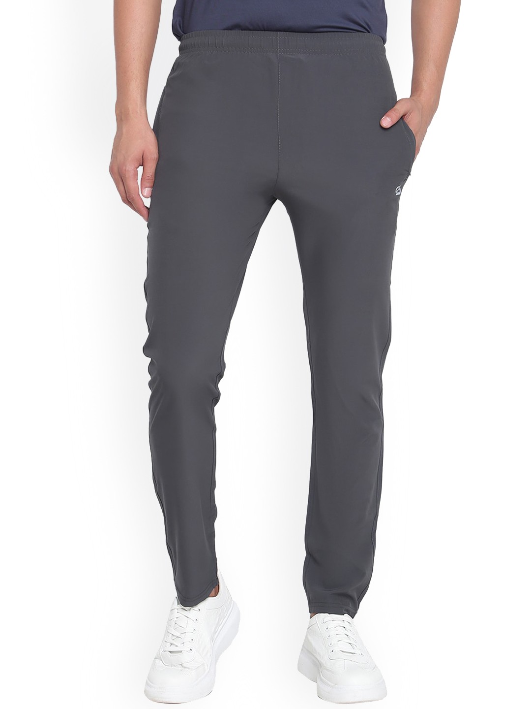 

Spolei Men Grey Solid Track Pants