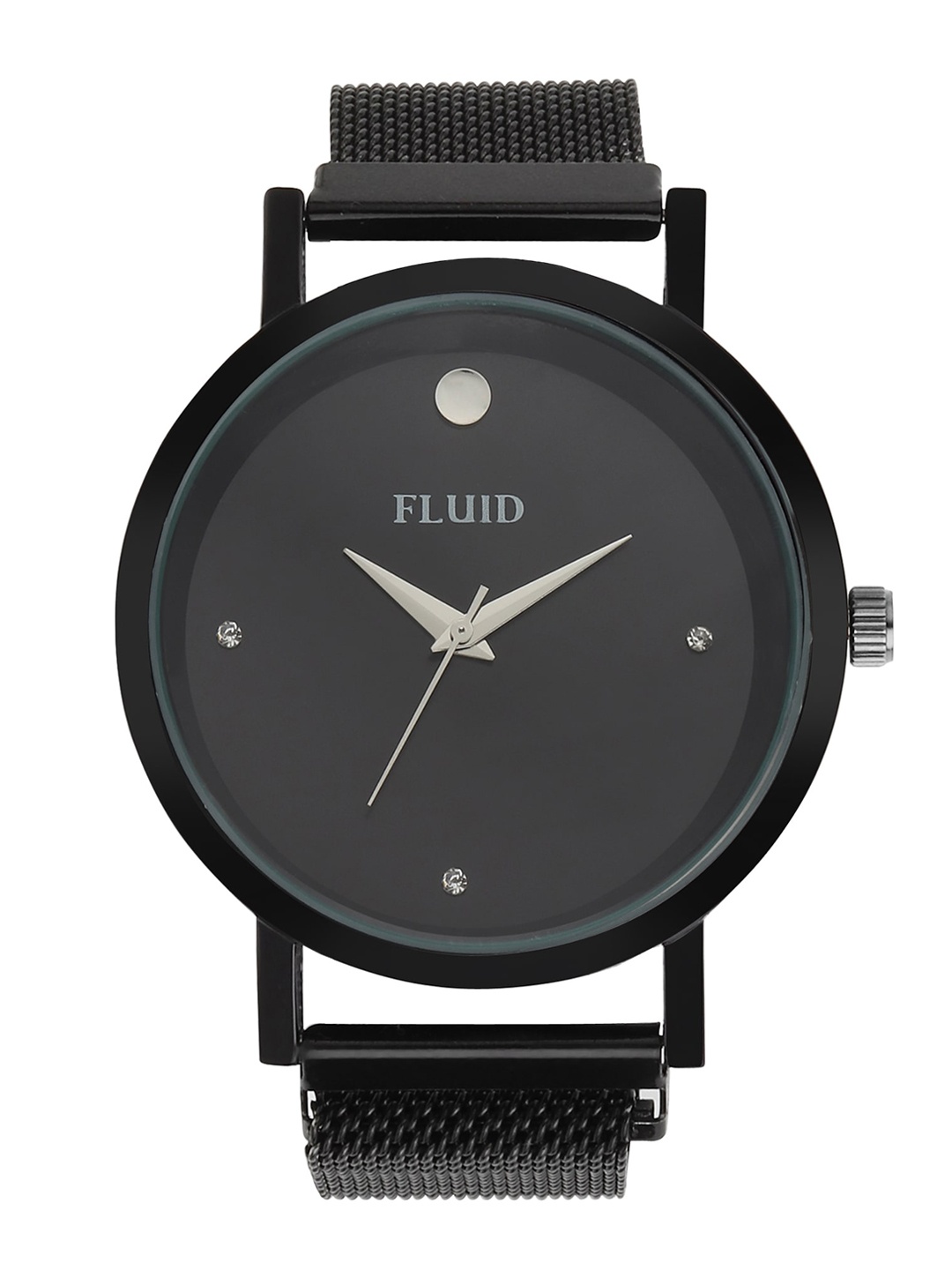 

FLUID Women Black Embellished Dial & Black Bracelet Style Straps Analogue Watch FL-816G-BK01