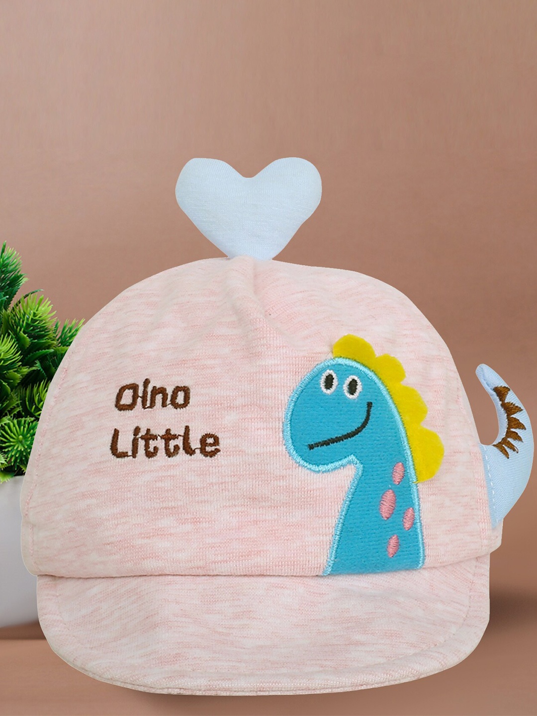 

Baby Moo Unisex Kids Pink & Brown Printed Baseball Cap