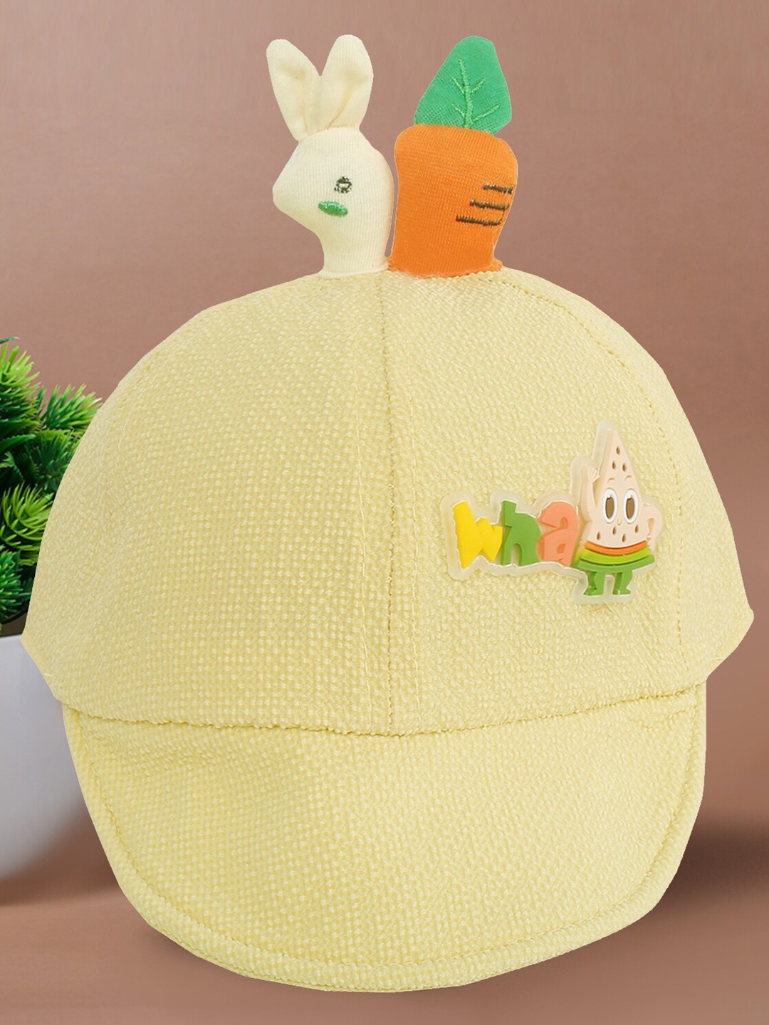 

Baby Moo Kids Cream-Coloured Embroidered Snapback Cap