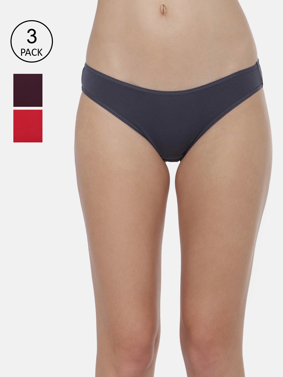 

Triumph Stretty Cotton 80 Medium Coverage Mini Brief - Pack of 3, Assorted