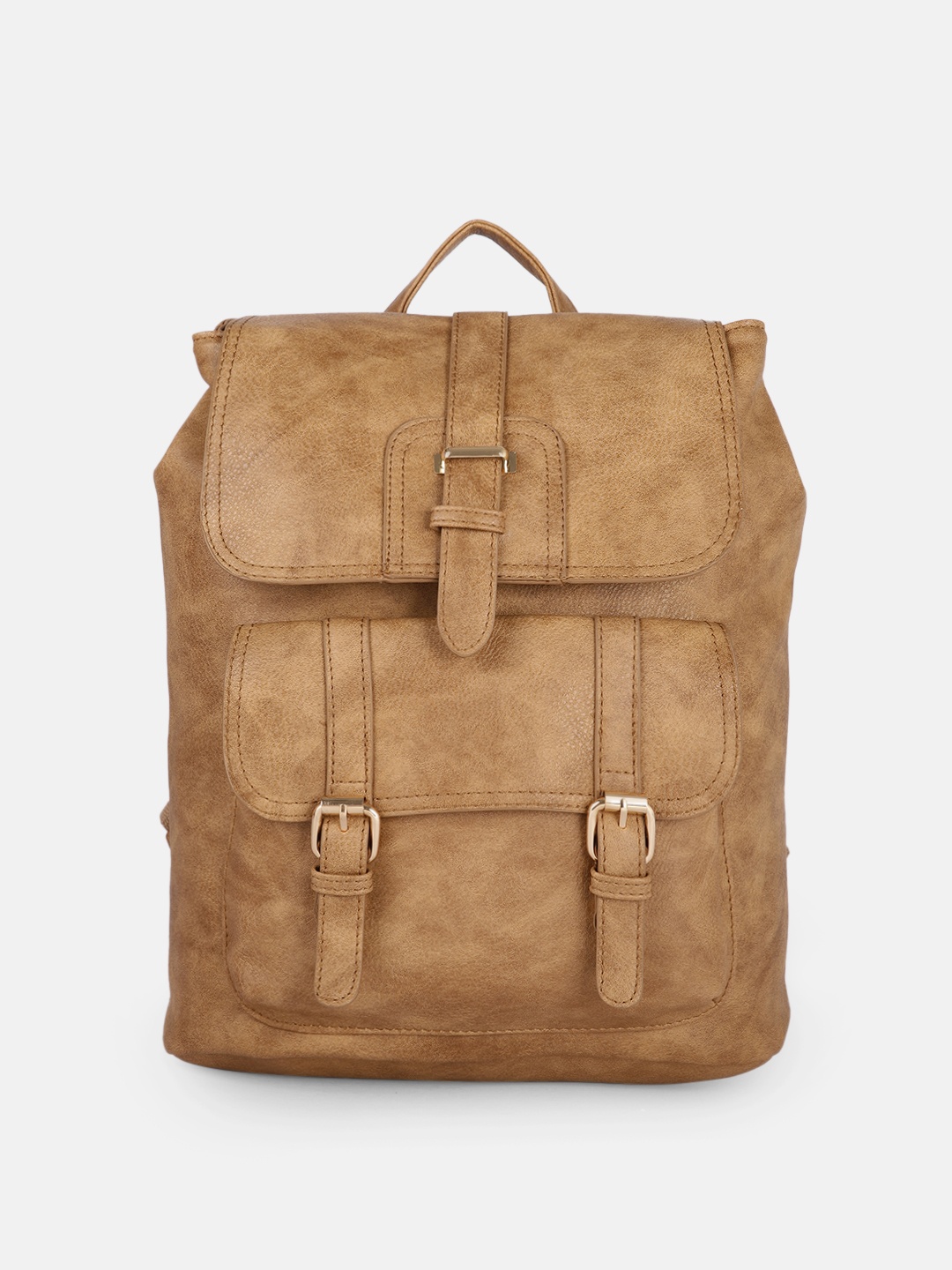 

DressBerry Women Beige Textured Backpack