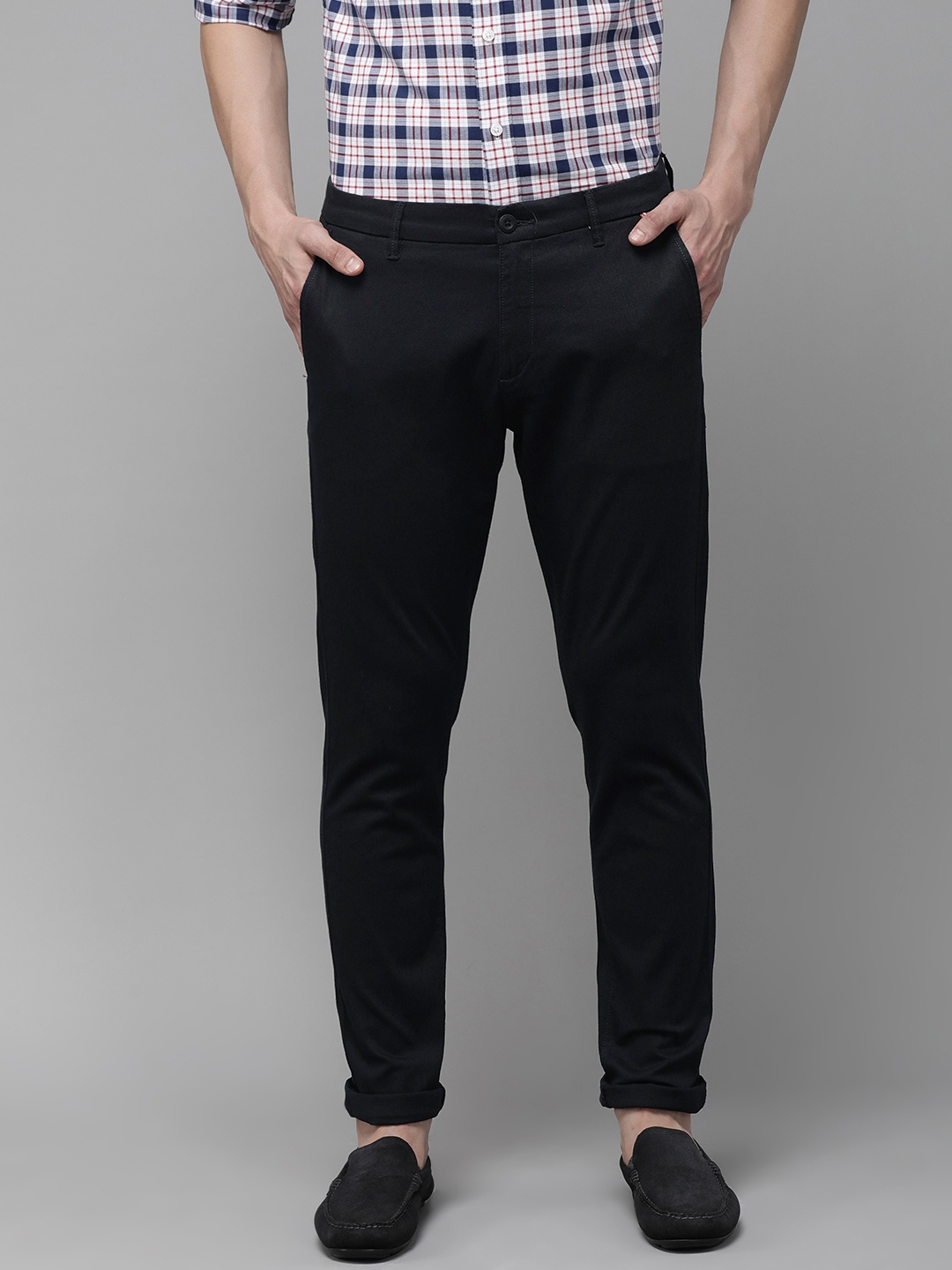 

U S Polo Assn Men Navy Blue Austin Trim Fit Trousers