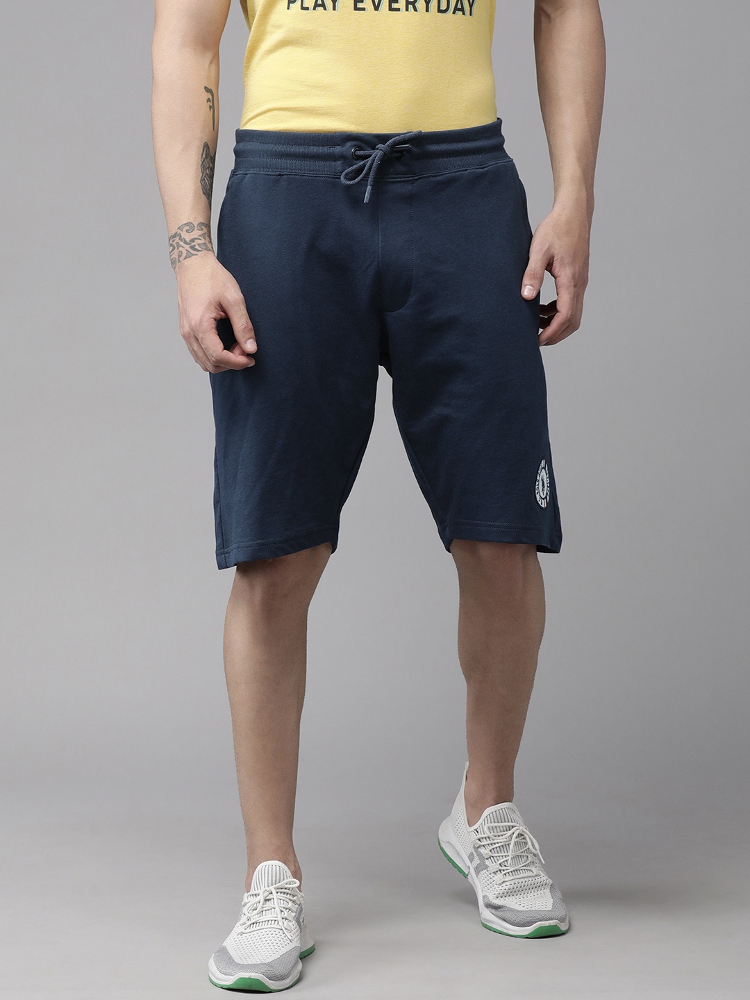 

U S Polo Assn Denim Co Men Navy Blue Solid Shorts