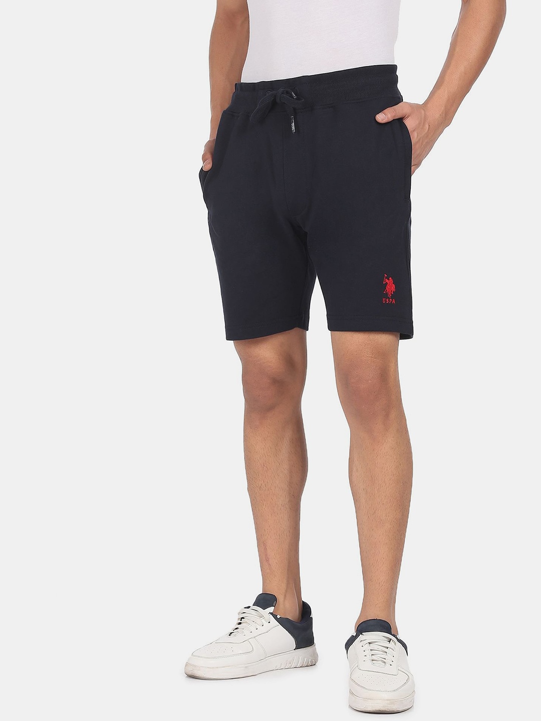 

U S Polo Assn Men Navy Blue Slim Fit Shorts