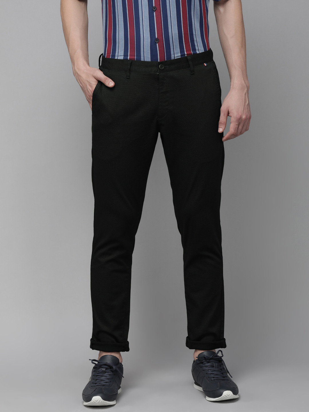 

U S Polo Assn Men Navy Blue Austin Trim Fit Trousers
