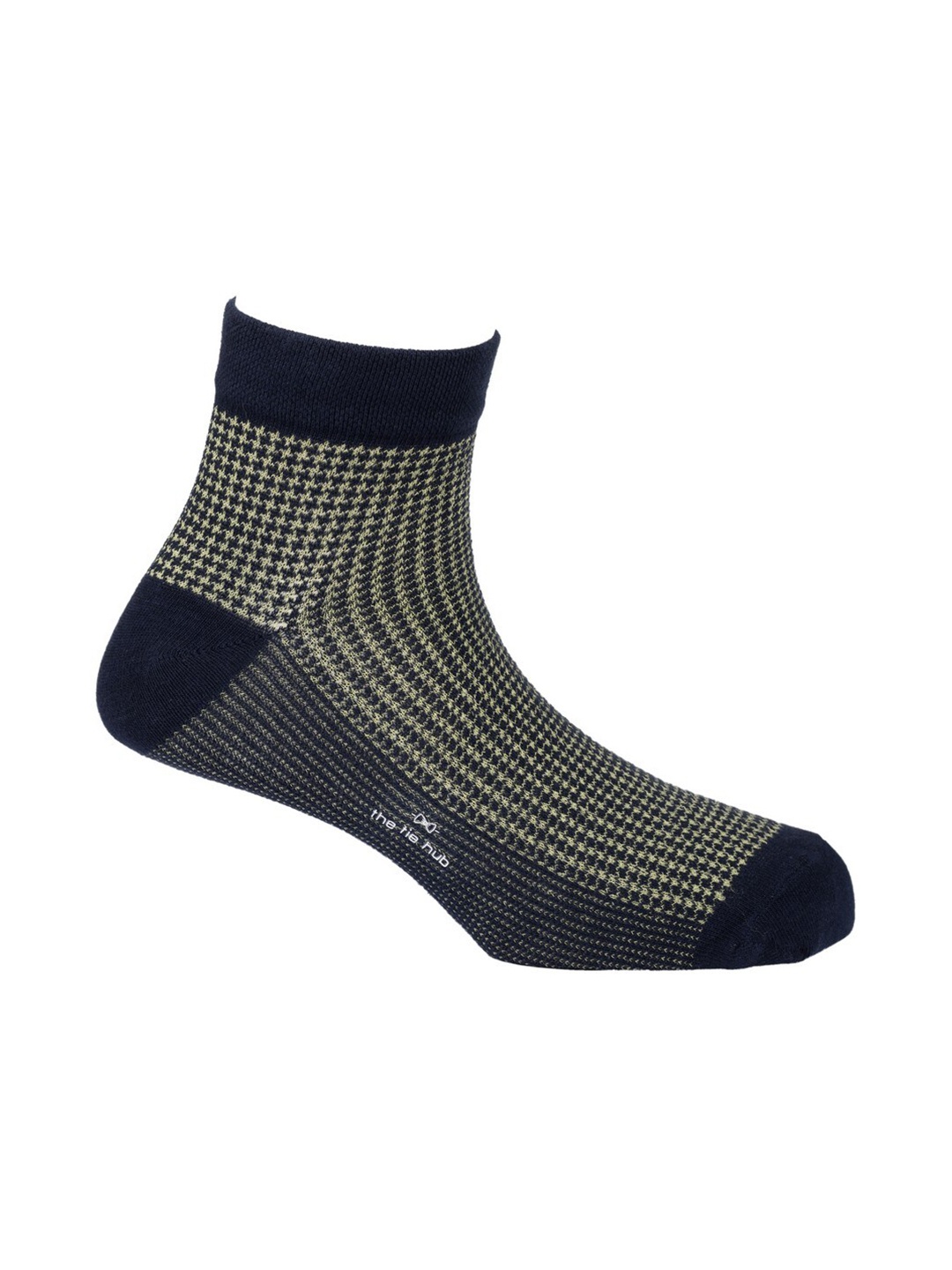 

The Tie Hub Green & Navy Blue Ankle Length Socks