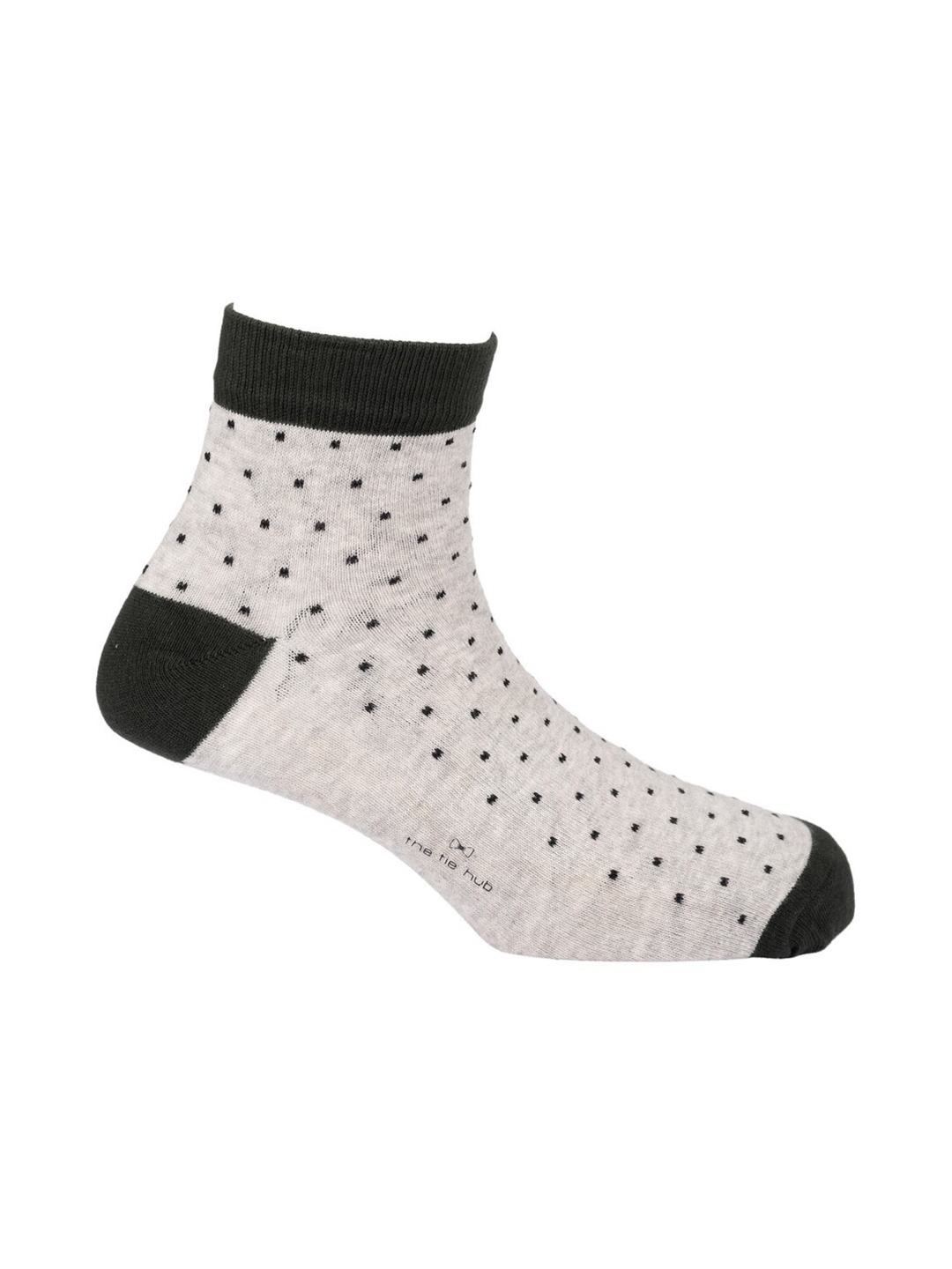 

The Tie Hub Men Grey Polka Dot Ankle Length Socks