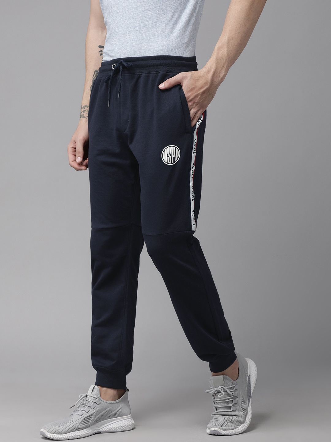 

U.S. Polo Assn. Denim Co. Men Navy Blue Solid Joggers