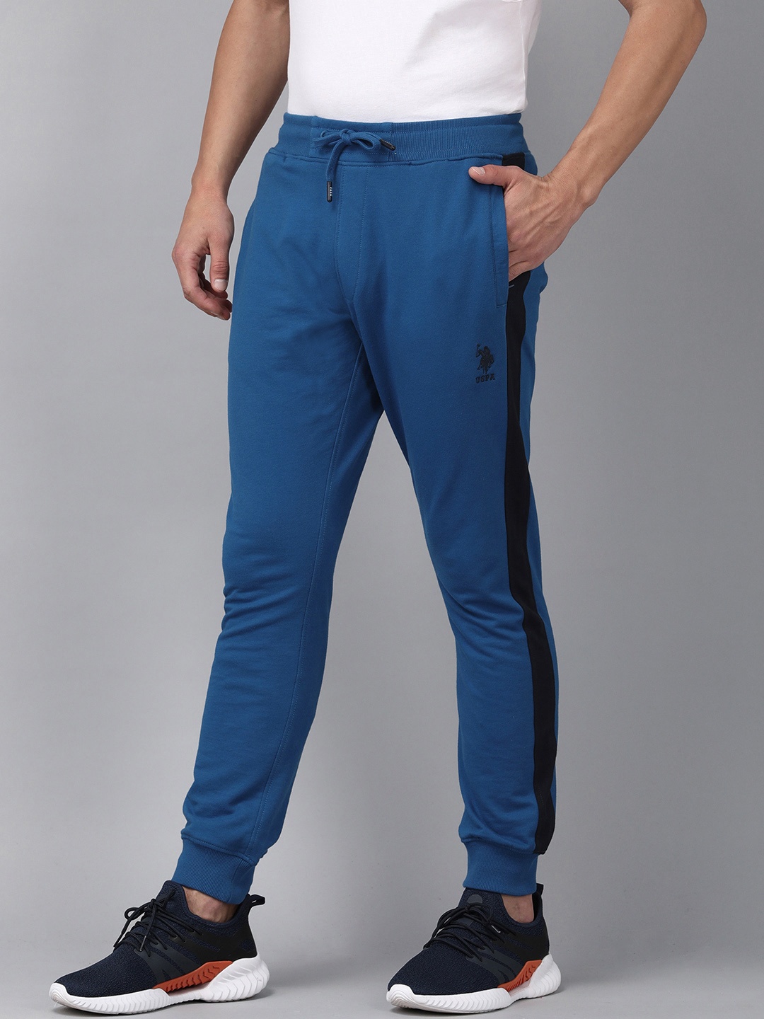 

U.S. Polo Assn. Men Blue & Black Striped Joggers