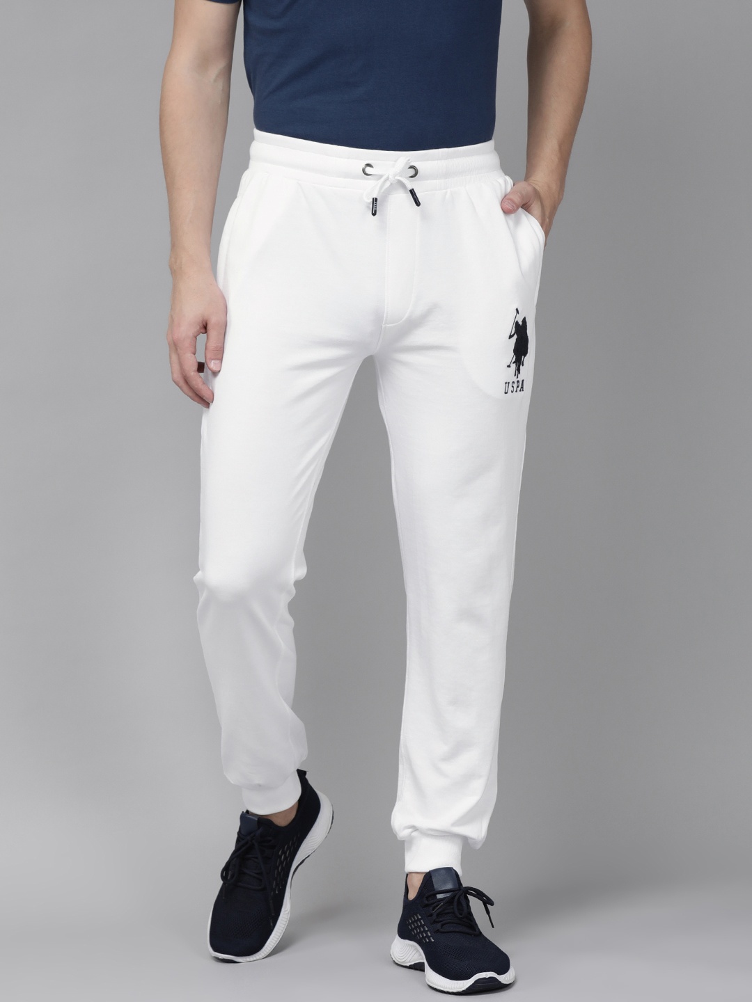 

U.S. Polo Assn. Men White & Black Printed Joggers