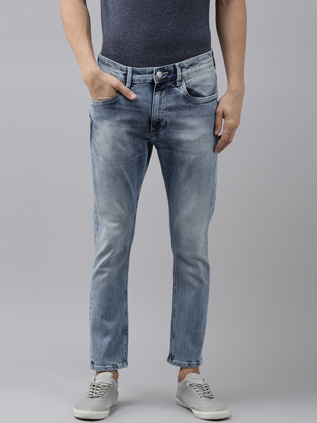 

U S Polo Assn Denim Co Men Blue Slim Fit Heavy Fade Stretchable Casual Jeans