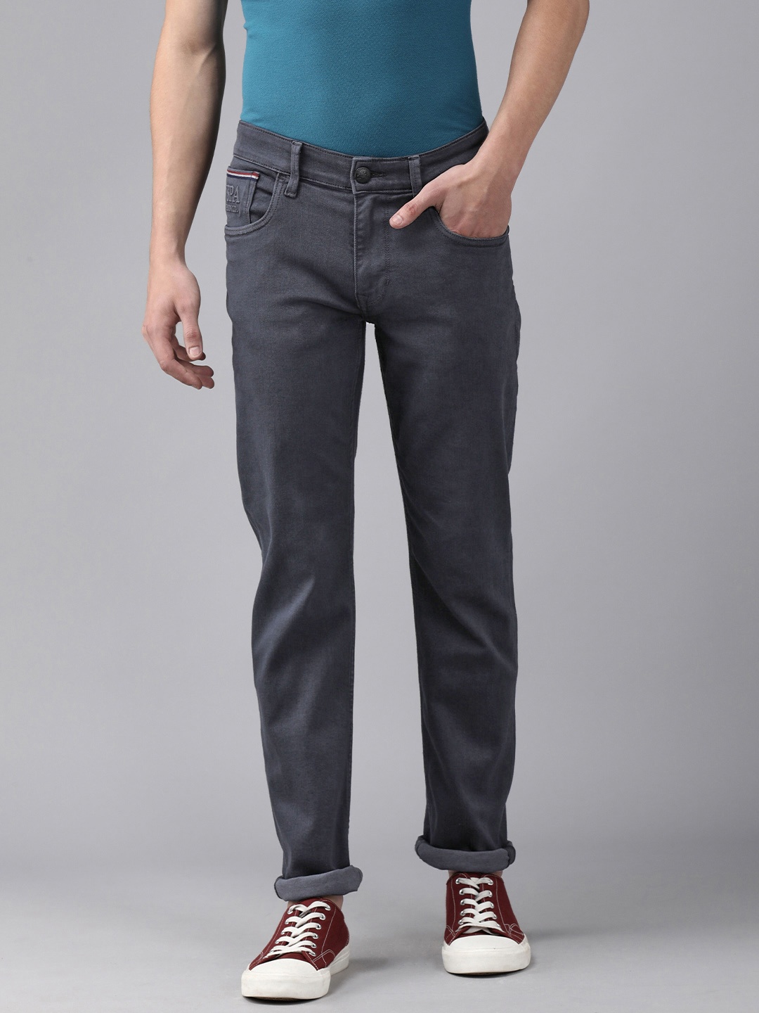 

U.S. Polo Assn. Denim Co. Men Black Brandon Slim Fit Mid-Rise Stretchable Jeans
