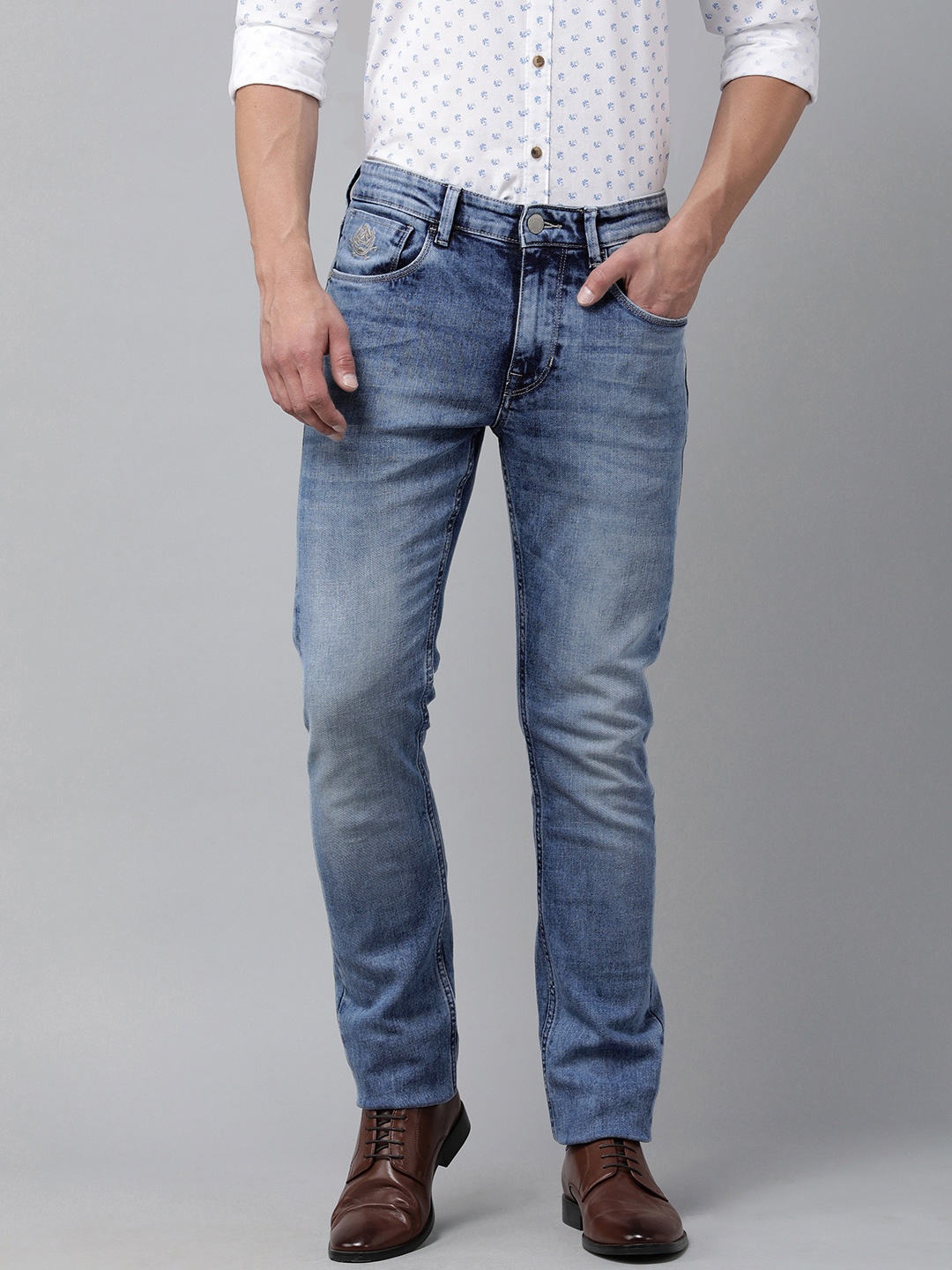 

U S Polo Assn Denim Co Men Blue Regallo Skinny Fit Heavy Fade Stretchable Jeans