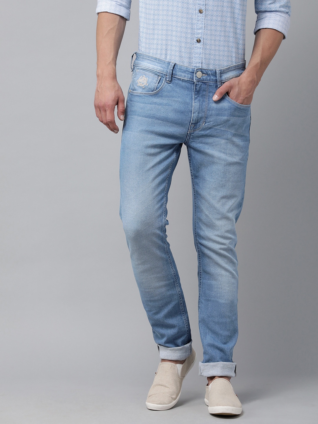 

U S Polo Assn Denim Co Men Blue Regallo Skinny Fit Mid Rise Light Fade Jeans