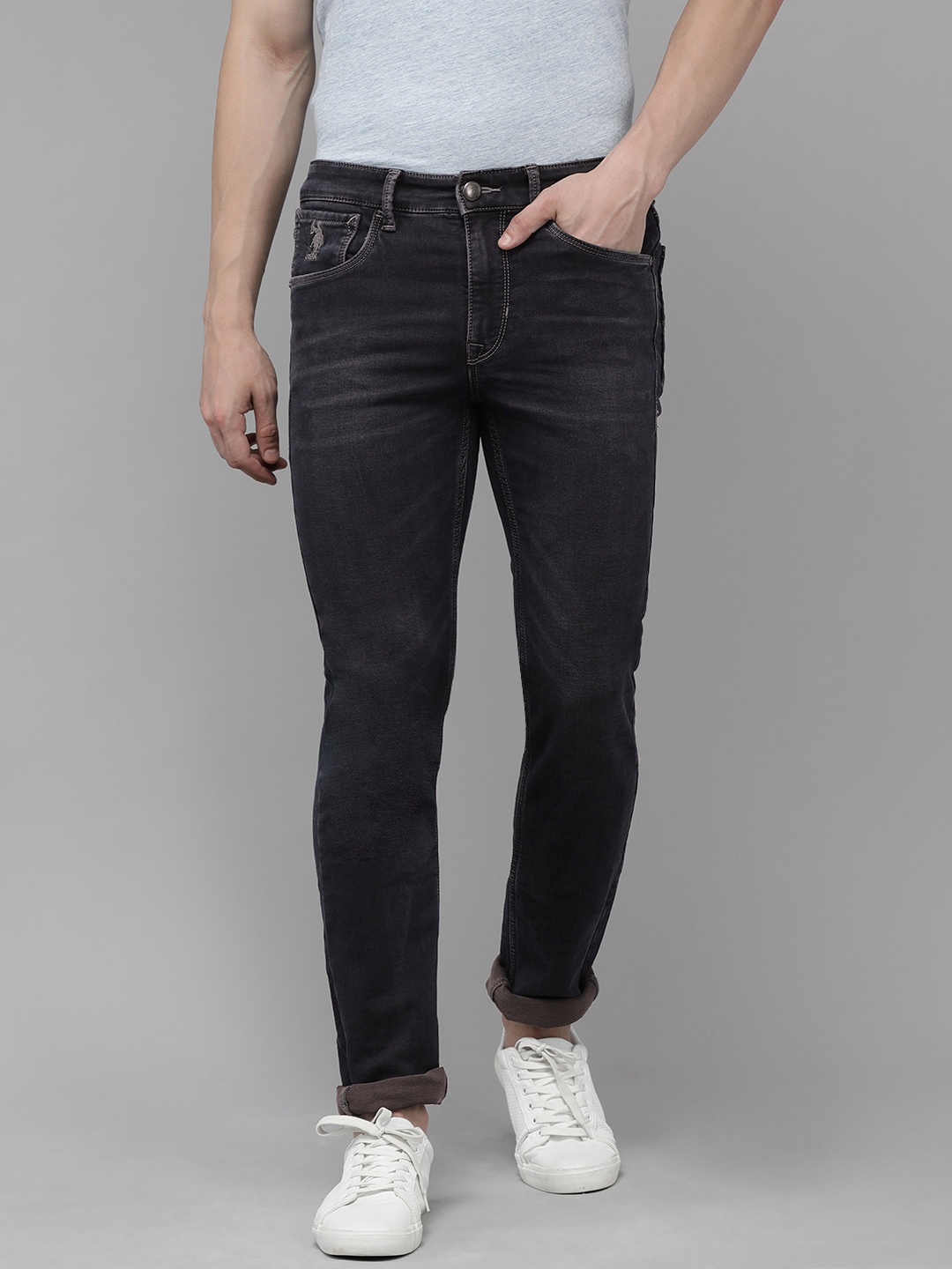 

U S Polo Assn Denim Co Men Blue Regallo Skinny Fit Light Fade Stretchable Jeans