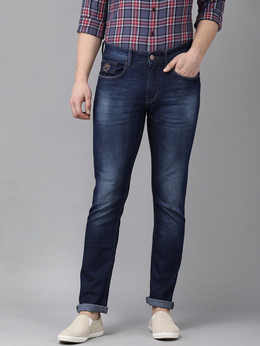 

U S Polo Assn Denim Co Men Blue Slim Fit Light Fade Stretchable Jeans