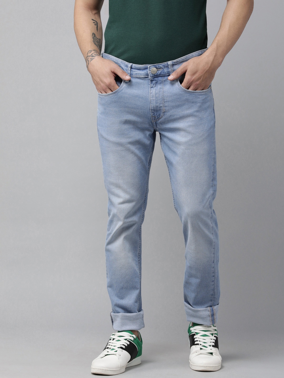 

U S Polo Assn Denim Co Men Blue Regallo Skinny Fit Mid Rise Light Fade Jeans