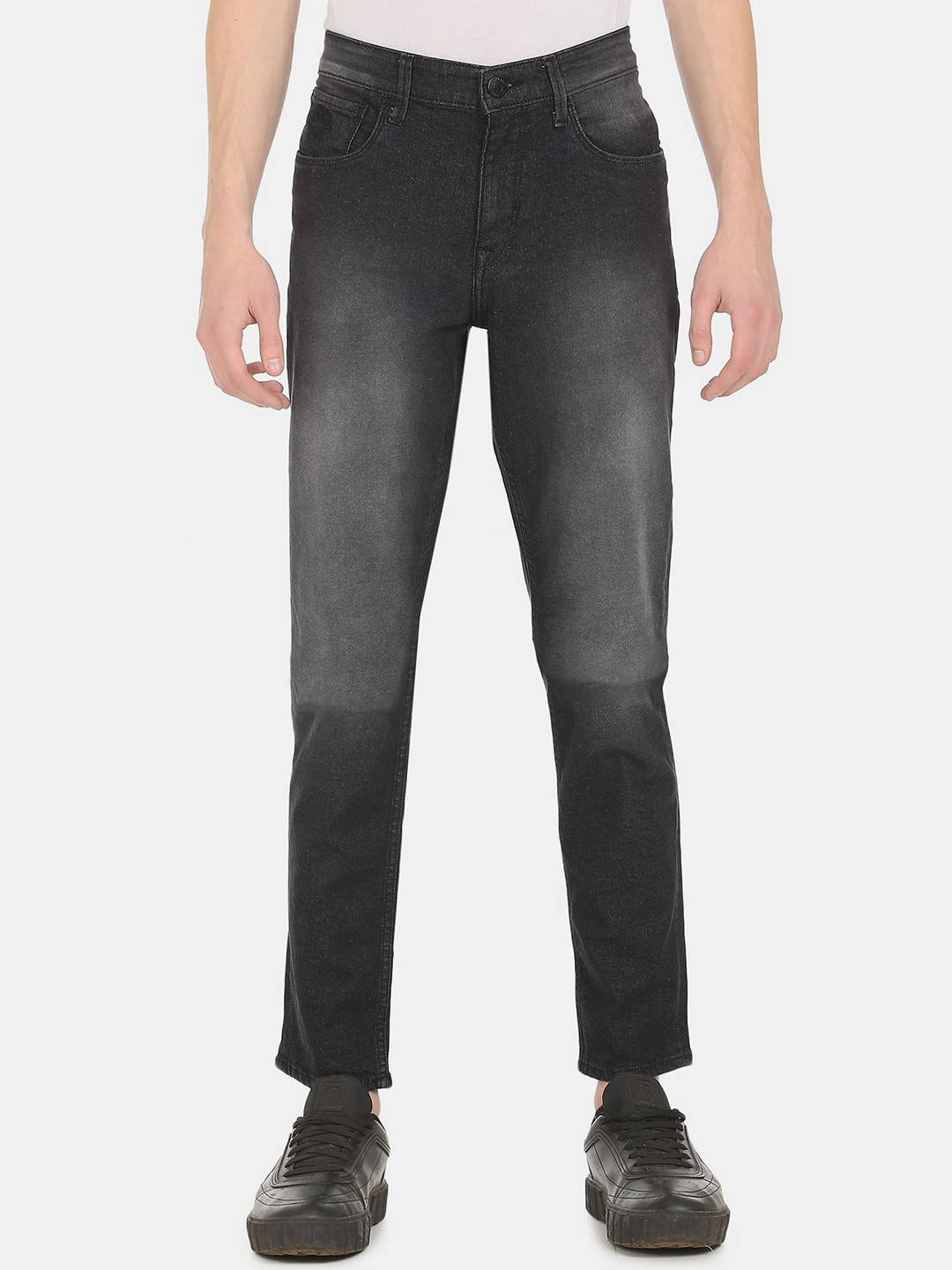 

U S Polo Assn Denim Co Men Black Slim Fit Light Fade Stretchable Jeans