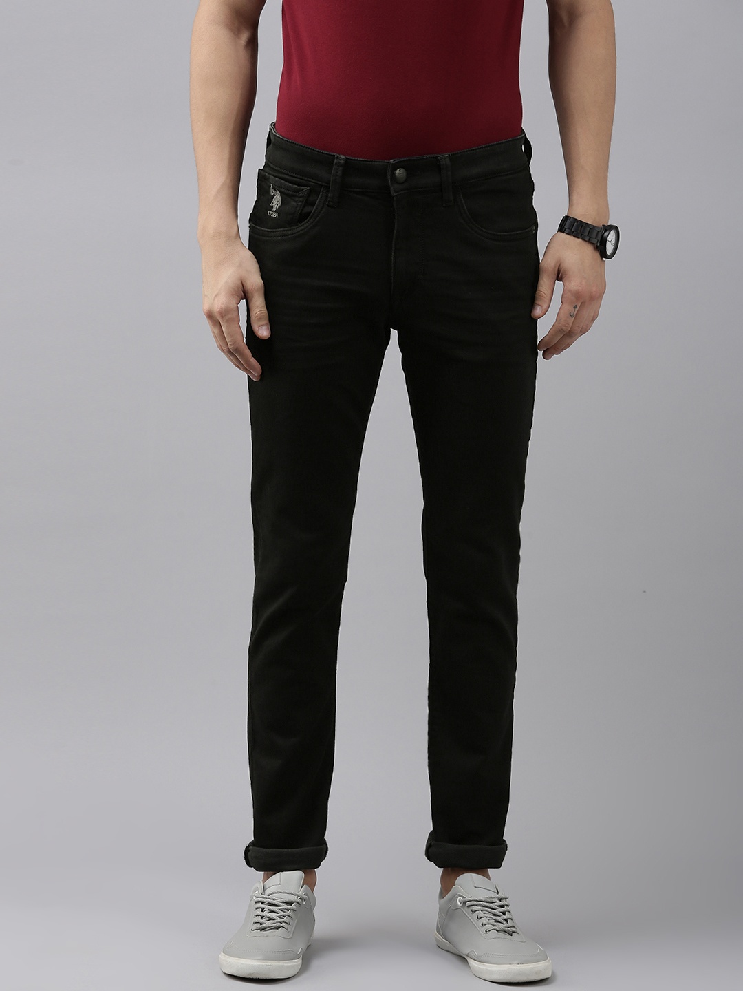 

U S Polo Assn Denim Co Men Black Slim Fit Stretchable Jeans