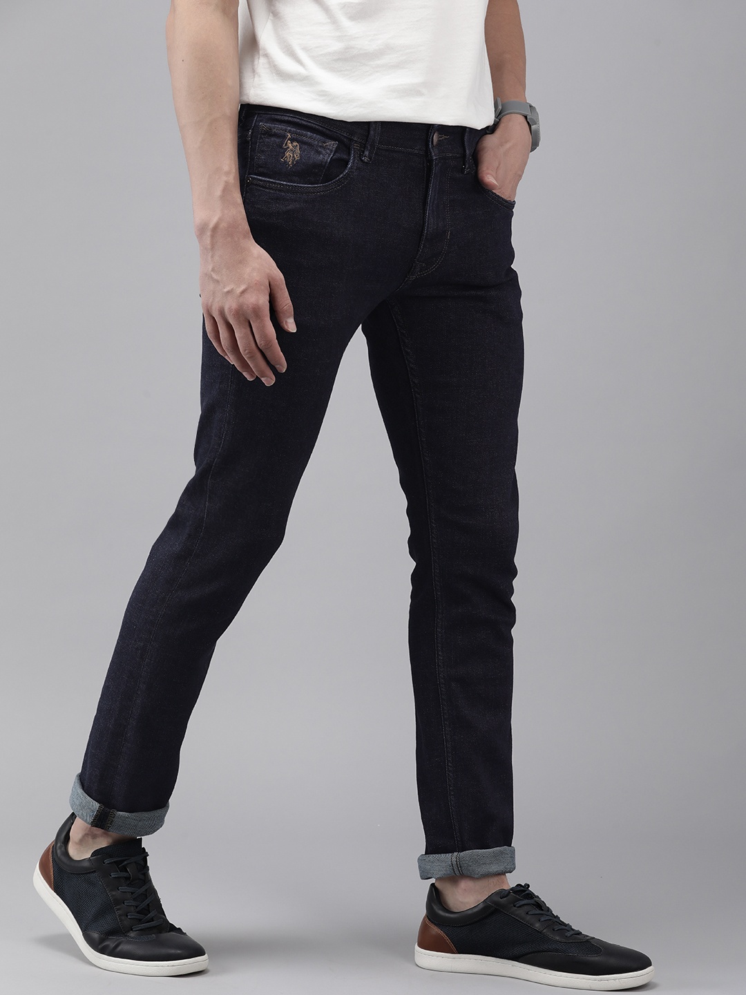 

U S Polo Assn Denim Co Men Blue Skinny Fit Light Fade Stretchable Jeans