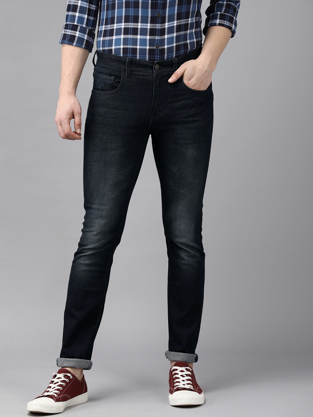 

U S Polo Assn Denim Co Men Blue Skinny Fit Mid-Rise Light Fade Jeans