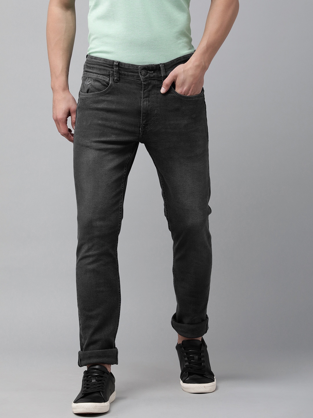

U S Polo Assn Denim Co Men Black Regallo Skinny Fit Light Fade Stretchable Jeans