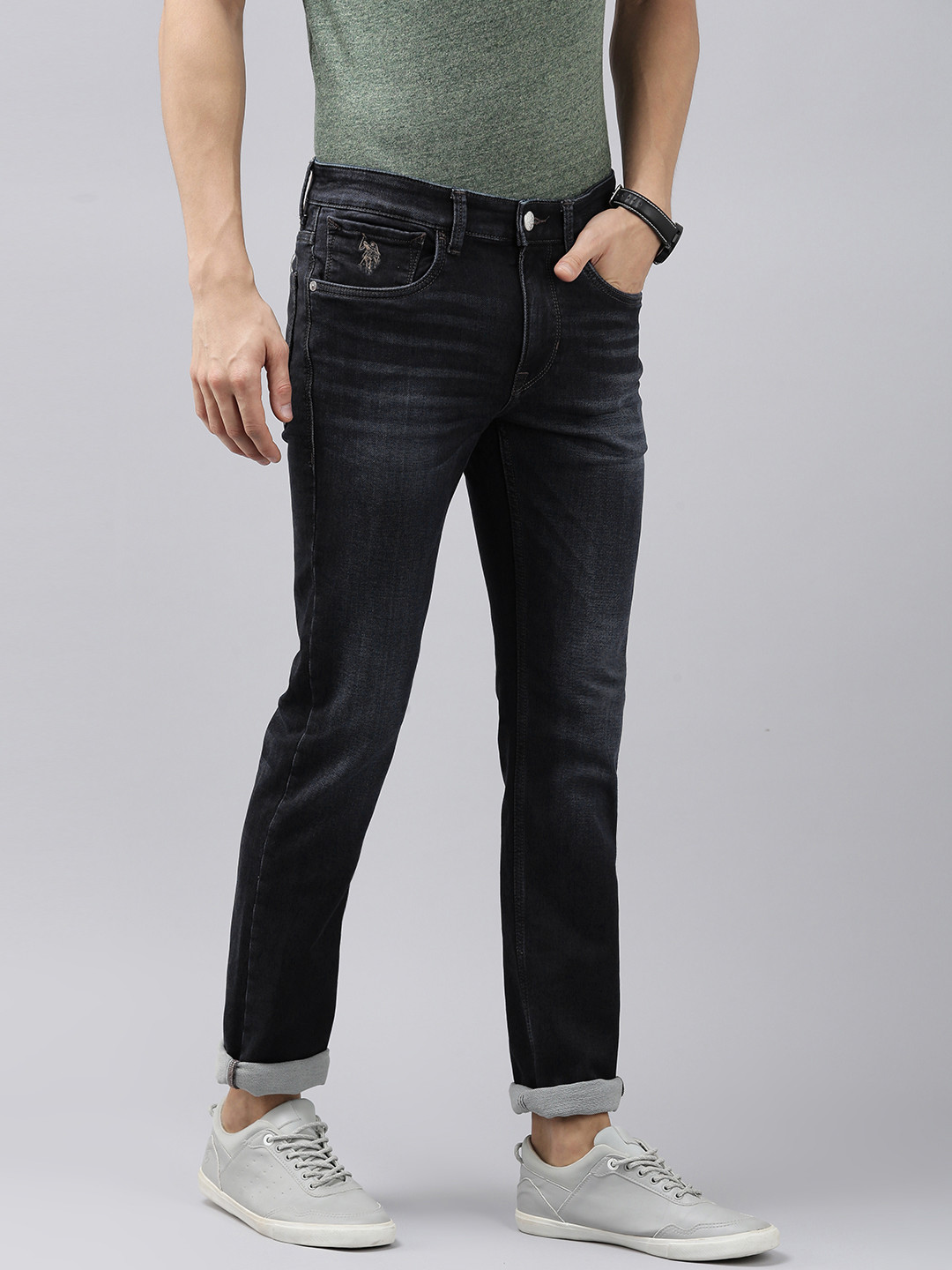 

U S Polo Assn Denim Co Men Blue Skinny Fit Light Fade Stretchable Jeans