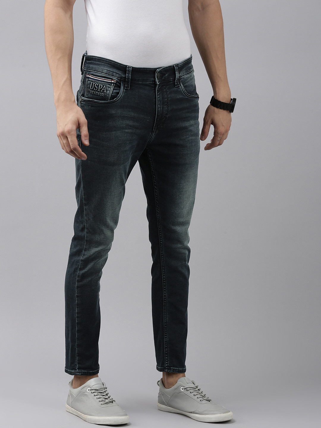 

U S Polo Assn Denim Co Men Blue Slim Fit Light Fade Stretchable Jeans