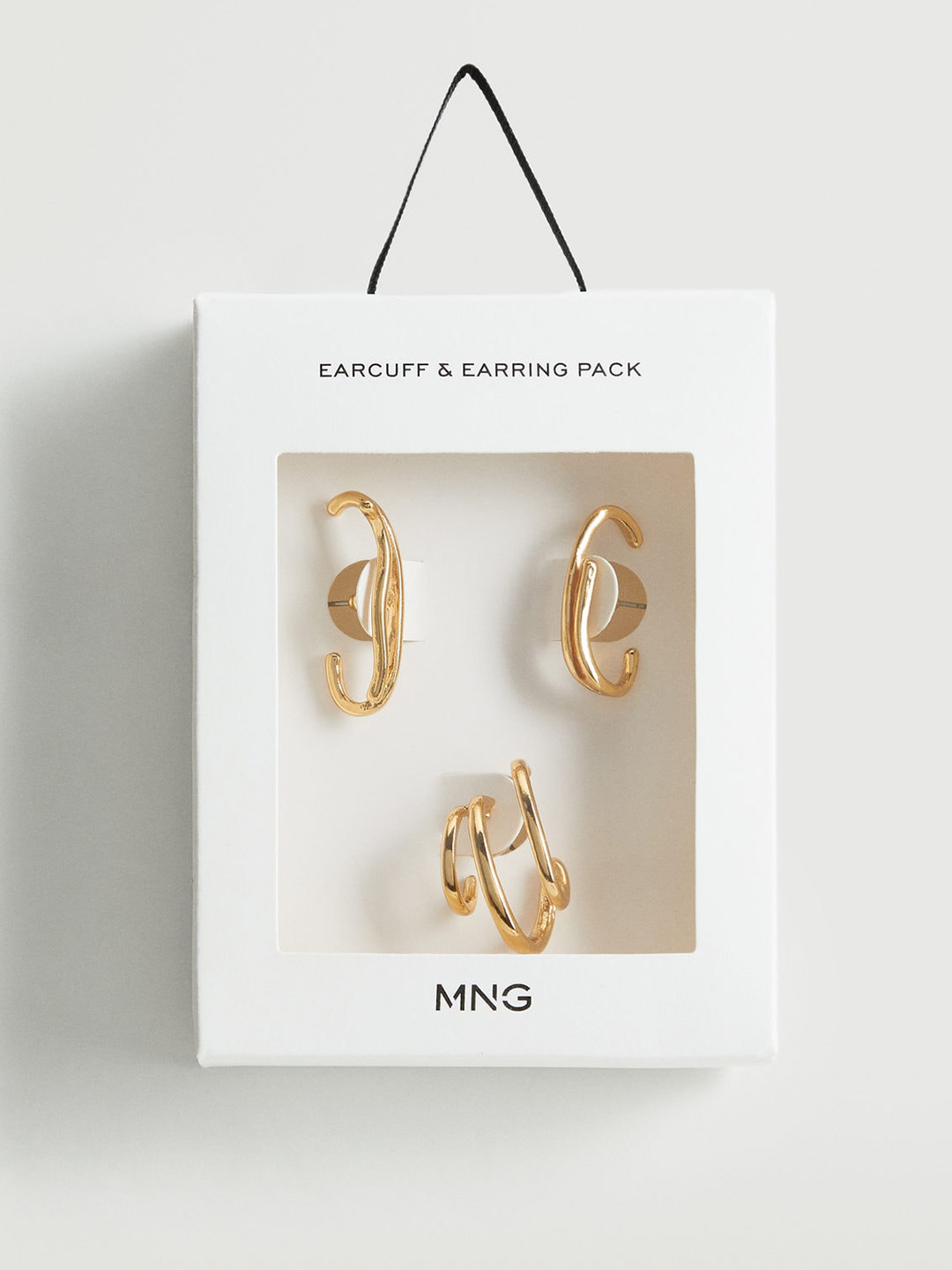 

MANGO Set of Set of Mismatch Studs & 1 Earcuff, Gold