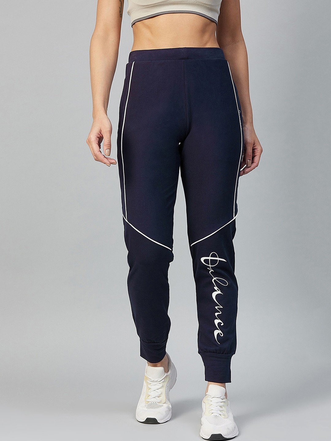

C9 AIRWEAR Woman Navy Blue Printed Joggers