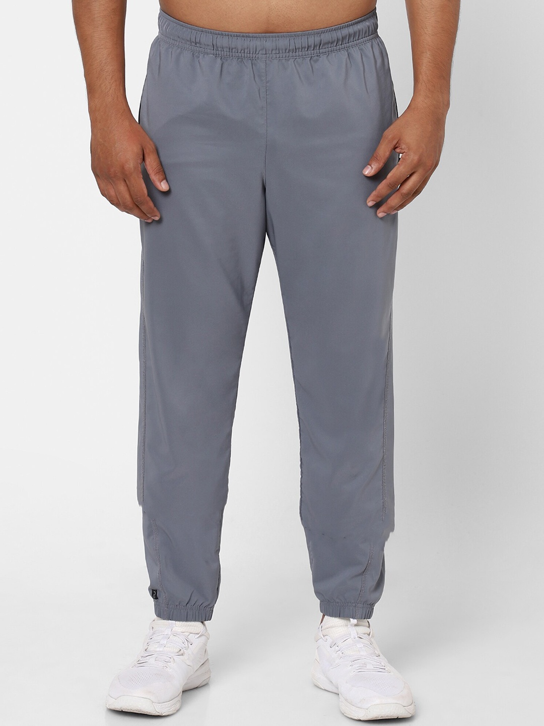 

Domyos By Decathlon Men Solid Grey Quick Dry Training Track Pants