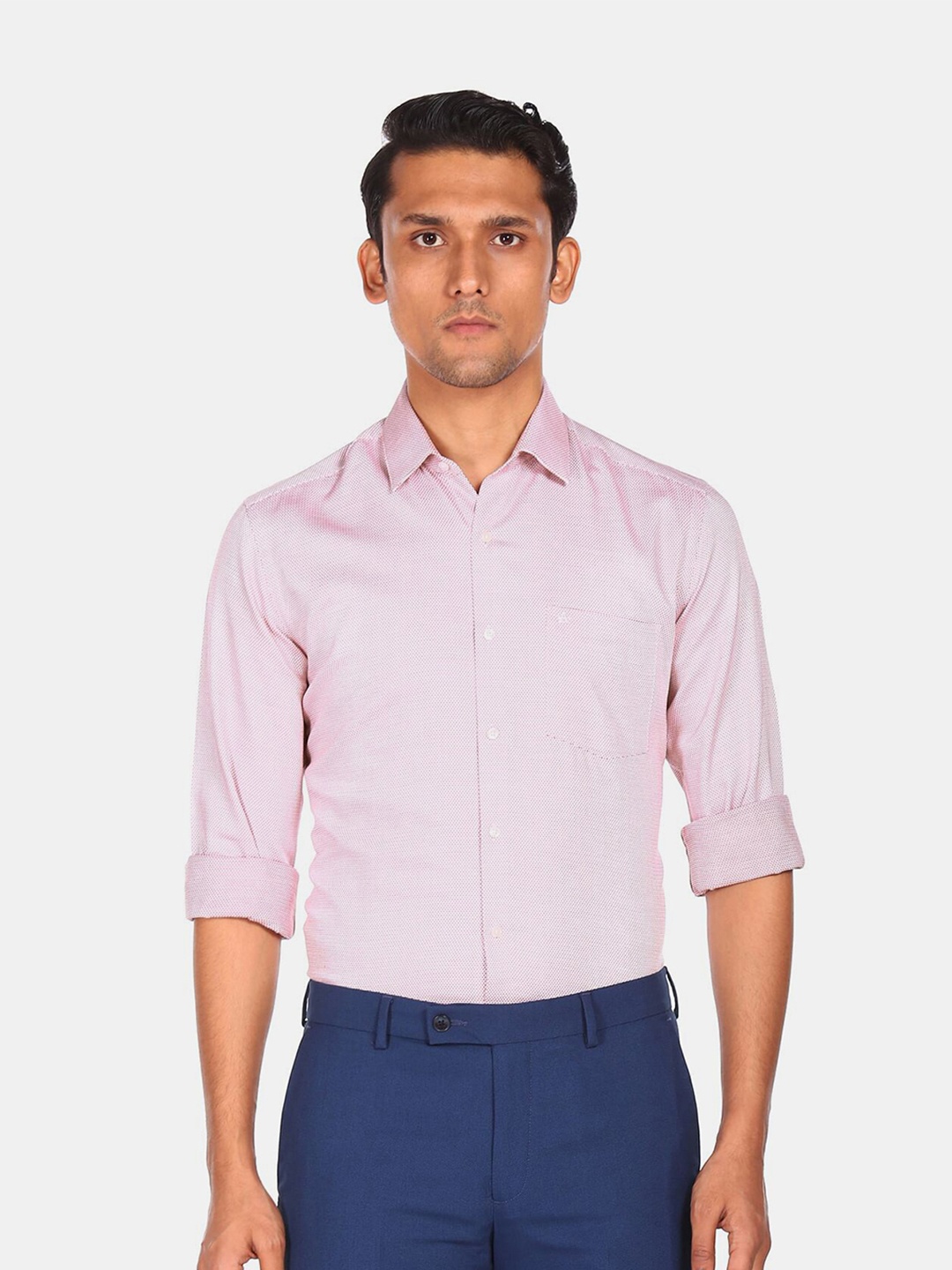

Arrow Men Red Slim Fit Pure Cotton Formal Shirt